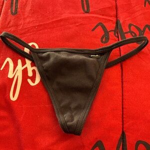 Victoria's Secret Black Ribbed Panty